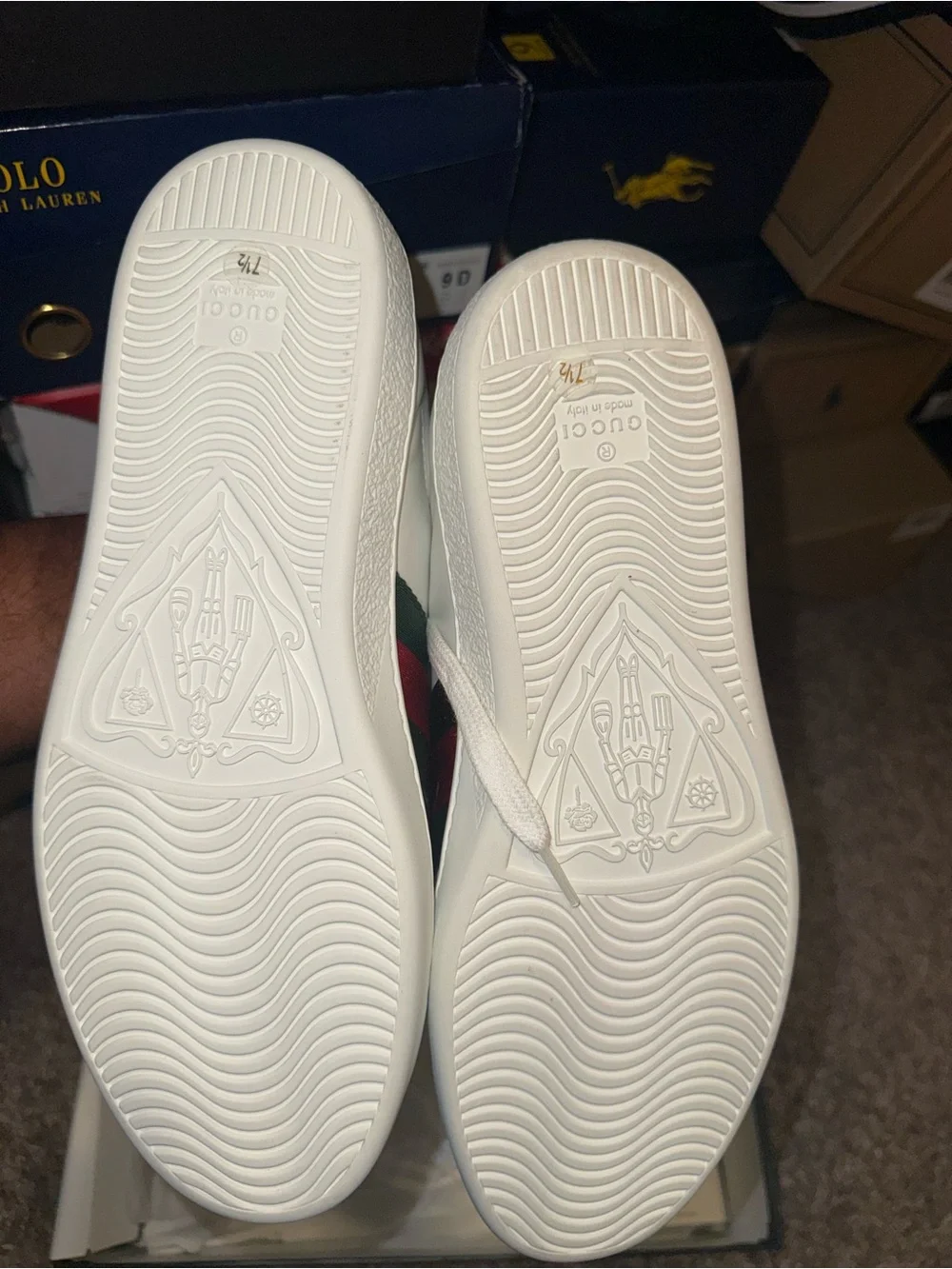 Gucci white leather